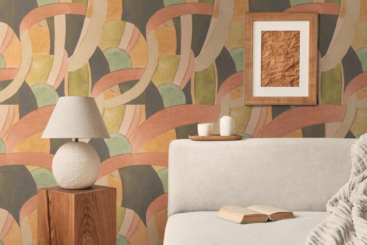 Tapeta na zeď ANNA and ANDREA, akvarel oranžová Tapeta na zeď ANNA and ANDREA, akvarel oranžová