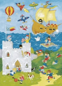 Dětská fototapeta s piráty, rytíři, hradem a pohádkovým dobrodružným světem