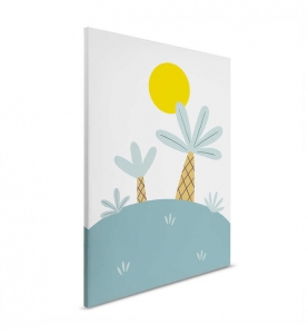 Dětský obraz na plátně Lilly & Luis – Pravěké dino palmy 30x40 cm