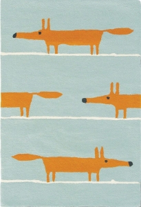 Vlněný koberec Scion Fox aqua - liška