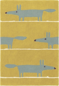 Vlněný koberec Scion Fox mustard - liška