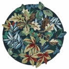 Vlněný koberec SANDERSON Robin´s Wood forest green kruh