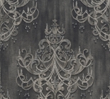 Tapeta Mata Hari, barokní vzor černá