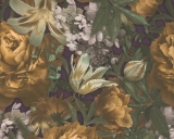 Tapeta na zeď, PINTWALLS, opulentní květy žlutá
