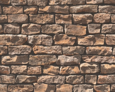 Tapeta Best of Kámen a dřevo - Skládaná kamenná zeď hnědá